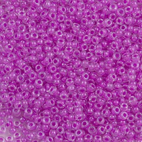 50g Miyuki Round Seed Bead 11/0 Luminous Plum Crazy (4303)