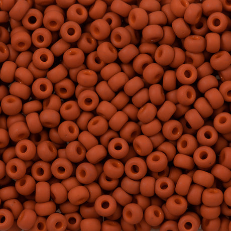 50g Miyuki Round Seed Bead 11/0 Matte Opaque Terracotta (1236)