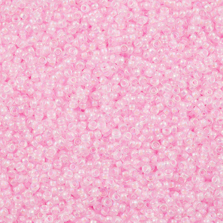 50g Miyuki Round Seed Bead 11/0 Inside Color Lined Pink AB (272)