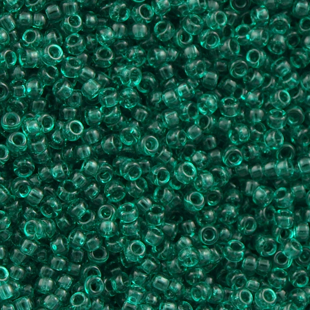 Miyuki Round Seed Bead 6/0 Transparent Dark Green (147)