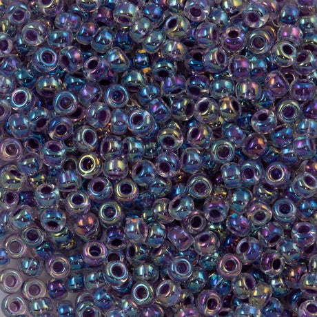 Miyuki Round Seed Bead 6/0 Inside Color Lined Amethyst AB (274)