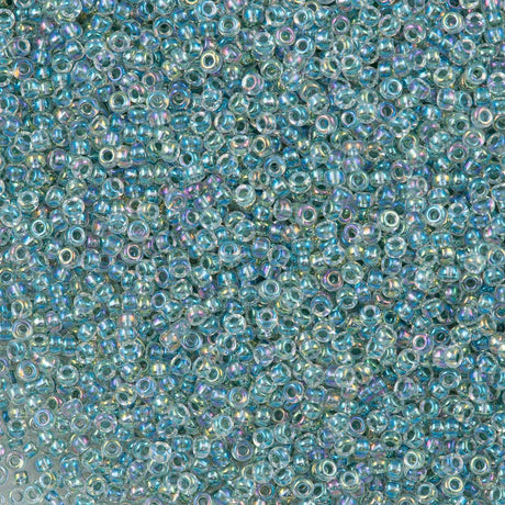 Miyuki Round Seed Bead 8/0 Inside Color Lined Seafoam AB (263)