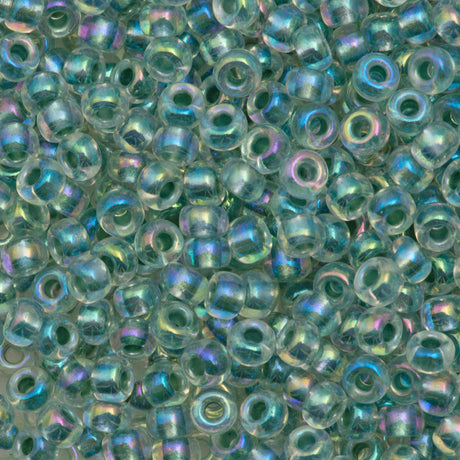 Miyuki Round Seed Bead 8/0 Inside Color Lined Seafoam AB (263)