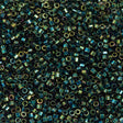 Miyuki Hex Cut Delica Seed Bead 10/0 Metallic Teal Luster 2-inch Tube DBMC27