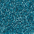 25g Miyuki Delica Seed Bead 11/0 Silver Lined Aqua DB1209