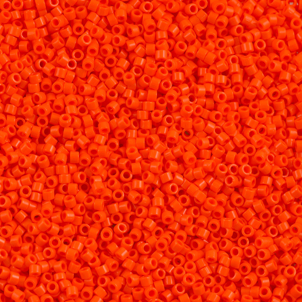 Miyuki Delica Seed Bead 11/0 Opaque Orange 2-inch Tube DB722