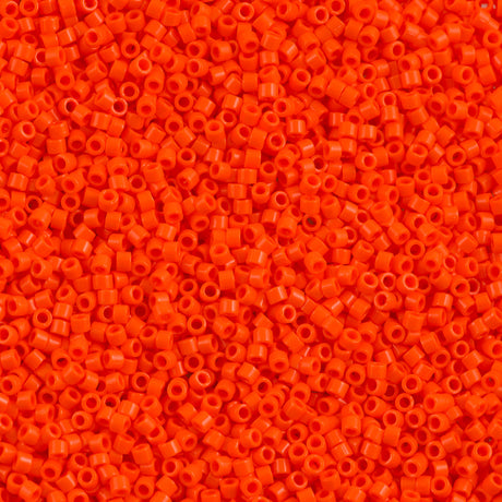 Miyuki Delica Seed Bead 11/0 Opaque Orange 2-inch Tube DB722