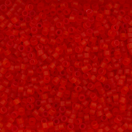 25g Miyuki Delica seed bead 11/0 Matte Transparent Red DB745