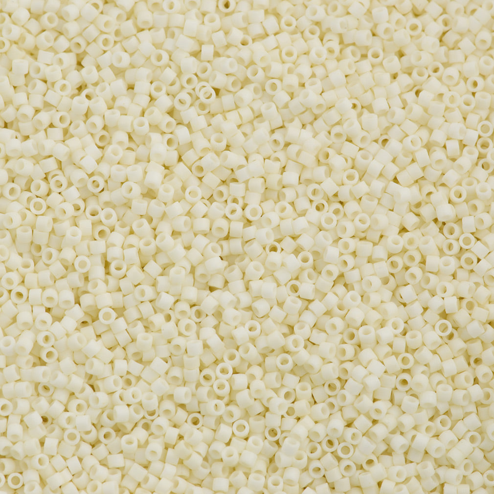 100g Miyuki Delica Seed Bead 11/0 Matte Eggshell DB352