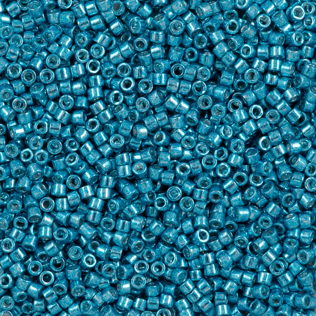 25g Miyuki Delica seed bead 11/0 Galvanized Dark Aqua DB427