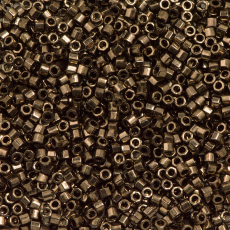 Miyuki Hex Cut Delica Seed Bead 8/0 Metallic Bronze 2-inch Tube DBLC22