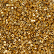 Miyuki Hex Cut Delica Seed Bead 8/0 24kt Gold Plated Aprox 50 Beads DBLC31