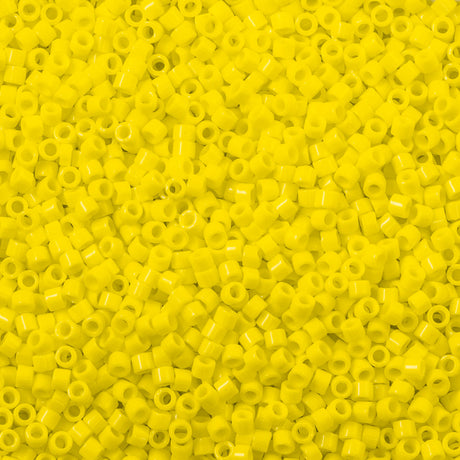 25g Miyuki Delica Seed Bead 11/0 Opaque Yellow DB721