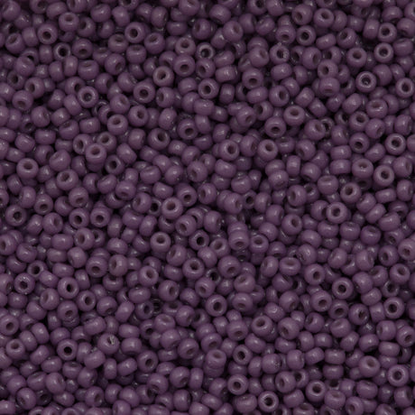 50g Miyuki Round Seed Bead 11/0 Duracoat Dyed Opaque Dark Orchid (4489)