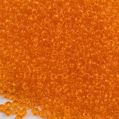 50g Miyuki Round Seed Bead 11/0 Transparent Orange (138)