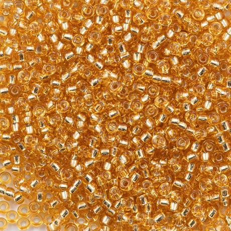 50g Miyuki Round Seed Bead 11/0 Silver Lined Gold (3)