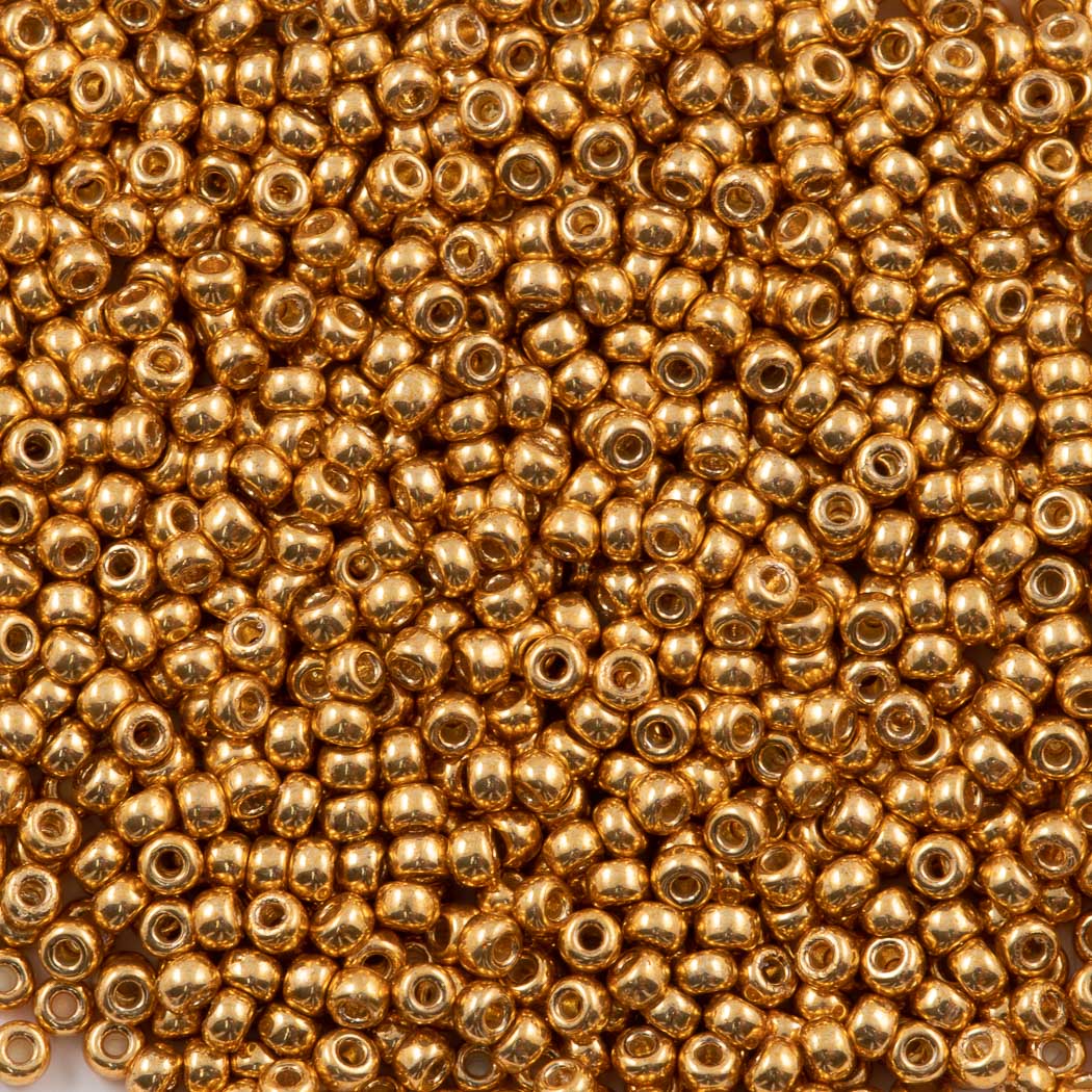 50g Miyuki Round Seed Bead 11/0 Duracoat Galvanized Yellow Gold (4203)