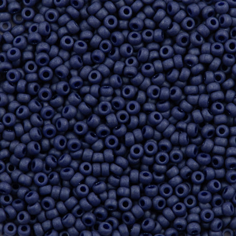 Miyuki Round Seed Bead 8/0 Opaque Matte Metallic Cobalt (2075)