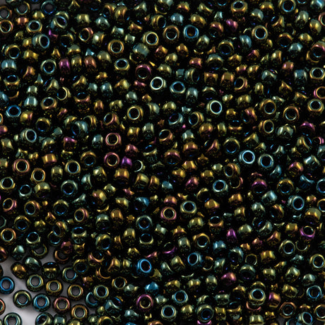 Miyuki Round Seed Beads 8/0 Metallic Green (453)