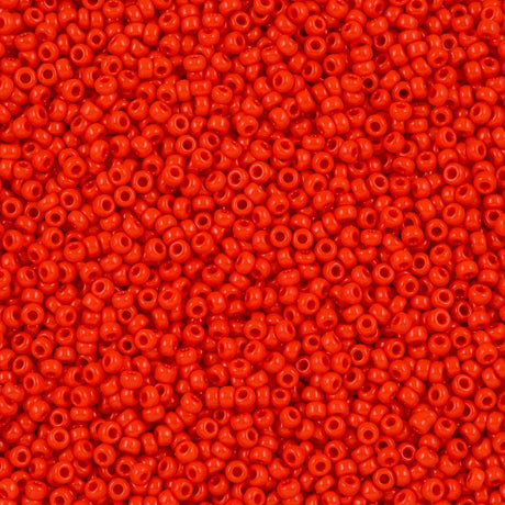 Miyuki Round Seed Bead 11/0 Opaque Vermilion Red 22g Tube (407)