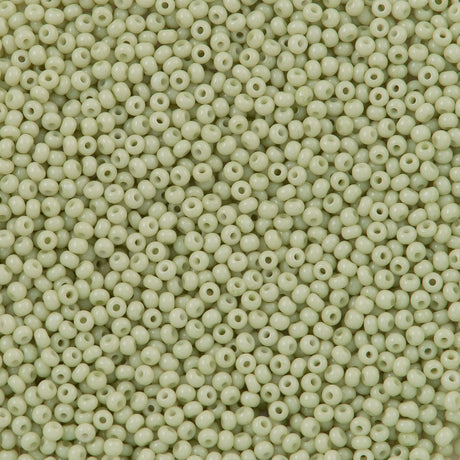 Czech Seed Bead 11/0 Opaque Solgel Light Olive (03152)