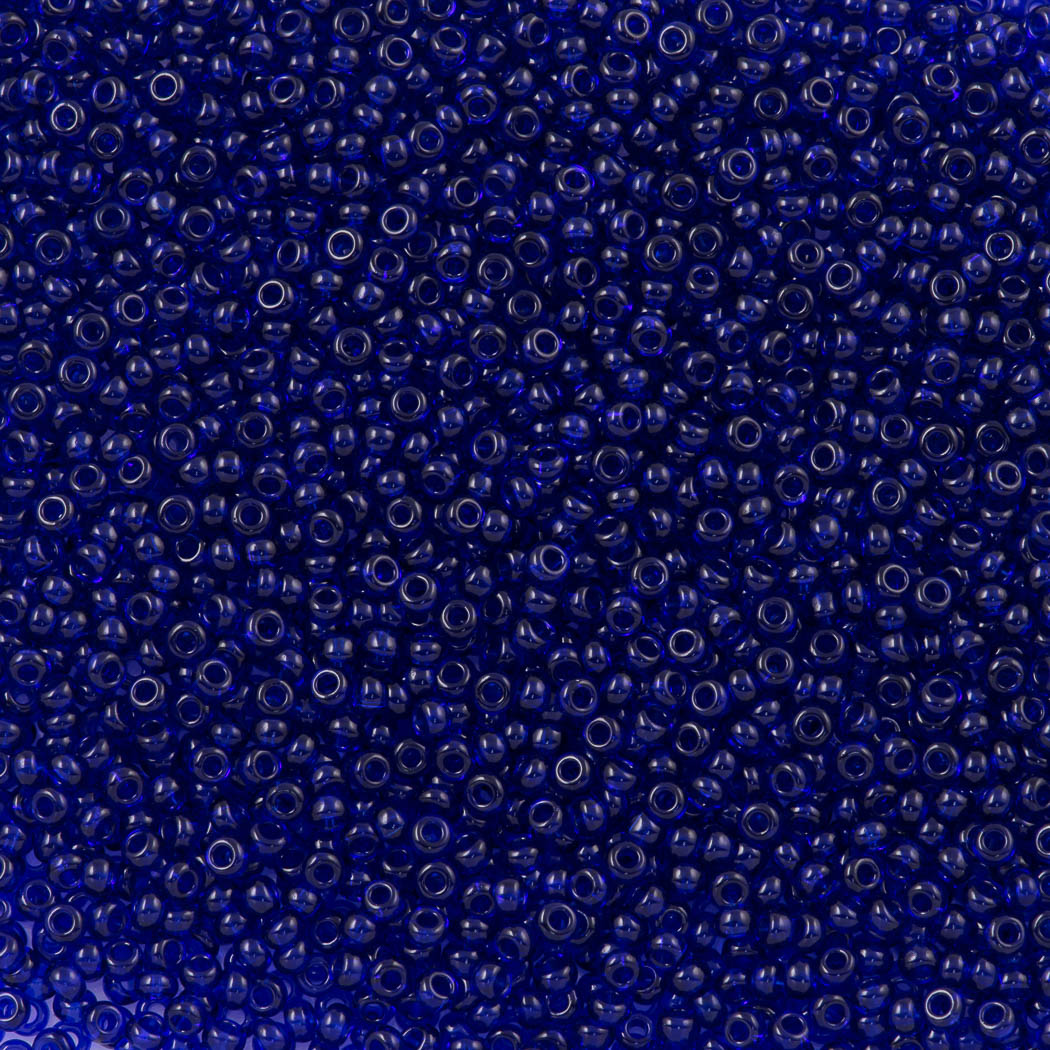 Czech Seed Bead 11/0 Transparent Dark Sapphire (30100)