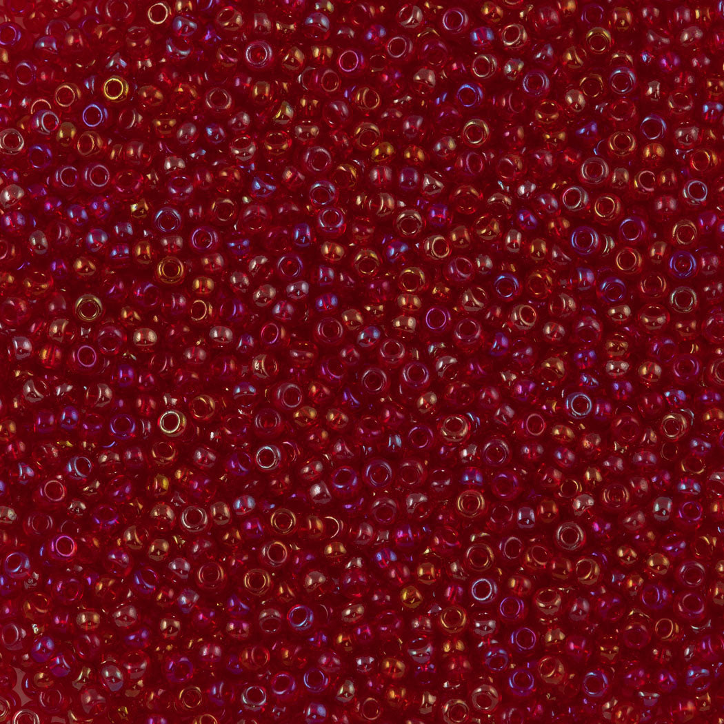 Czech Seed Bead 11/0 Light Ruby AB (91070)