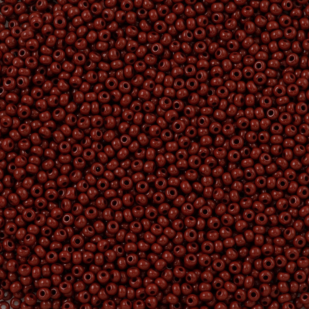 Czech Seed Bead 6/0 Opaque Brown 2-inch Tube (13600)