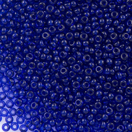 Czech Seed Bead 6/0 Transparent Dark Sapphire (30100)