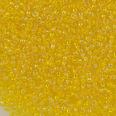 Czech Seed Bead 6/0 Transparent Yellow AB (81010)