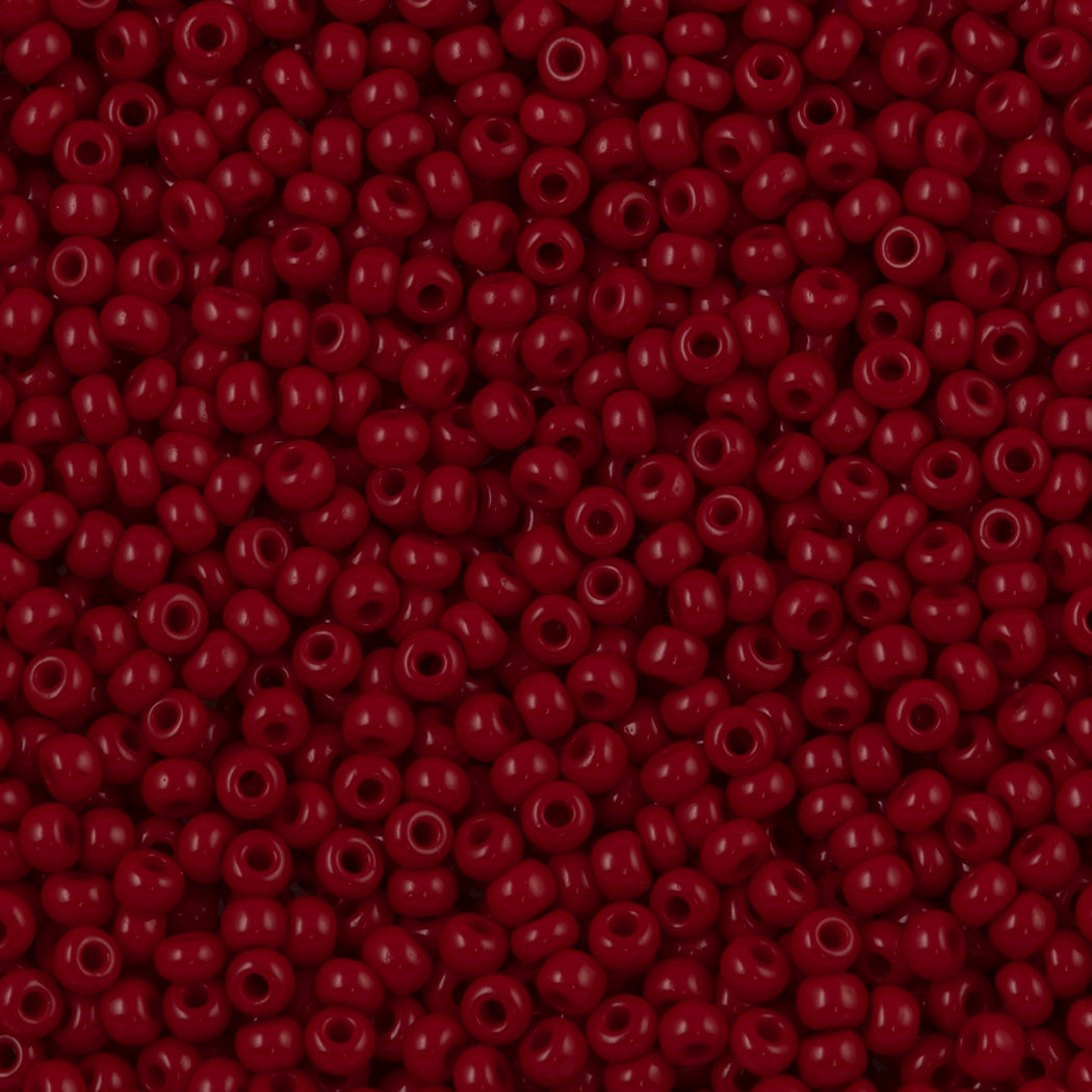 Czech Seed Bead 6/0 Opaque Dark Red (93210)