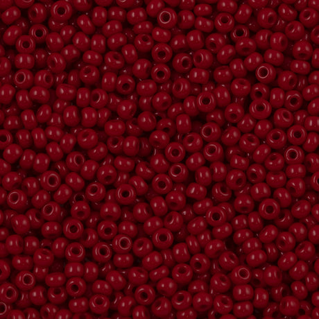 Czech Seed Bead 6/0 Opaque Dark Red (93210)