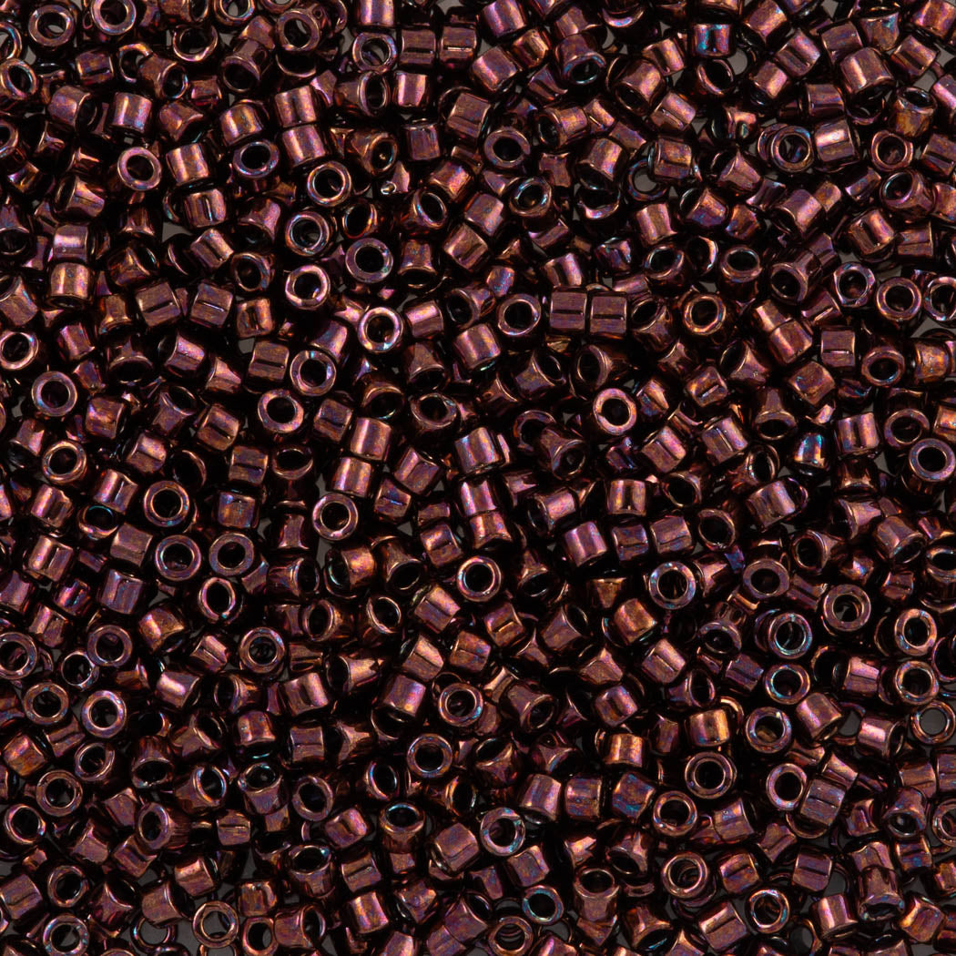 Miyuki Delica Seed Bead 11/0 Metallic Dark Raspberry 2-inch Tube DB12