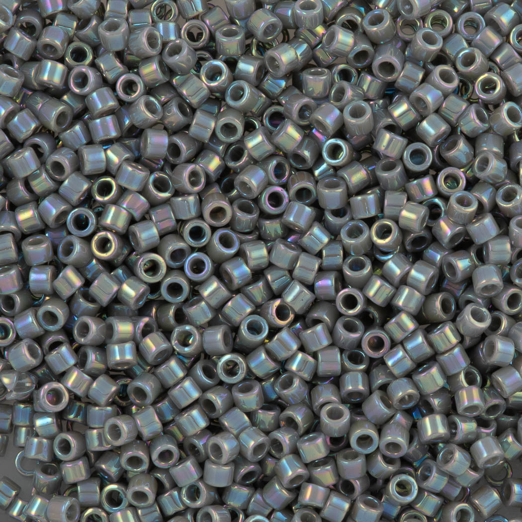 DB1576 - 11/0 Miyuki Delica Seed Beads - Opaque Sea Opal AB, DB-1576 Miyuki  Delica Beads - 5 Grams - Miyuki Delica 1576 Sea Opal