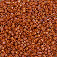 Miyuki Delica Seed Bead 11/0 Opaque Glazed Persimmon AB 2-inch Tube DB2274