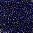 50g Toho Round Seed Bead 11/0 Silver Lined Transparent Matte Dark Cobalt (28DF)