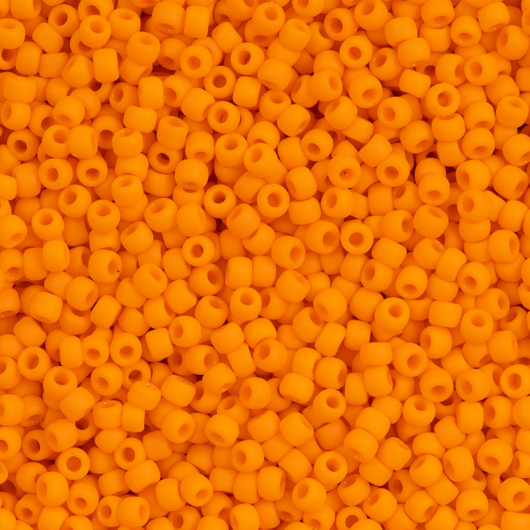 Toho Round Seed Bead 8/0 Opaque Matte Orange Peel (42DF)