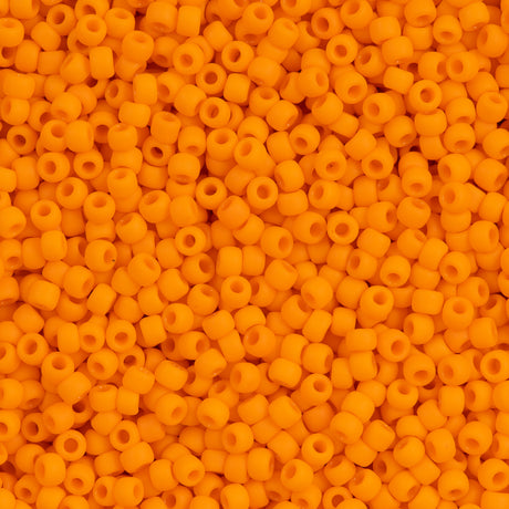 Toho Round Seed Bead 8/0 Opaque Matte Orange Peel (42DF)