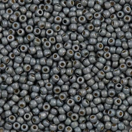 50g Toho Round Seed Bead 8/0 PermaFinish Matte Galvanized Blue Slate (565PFF)