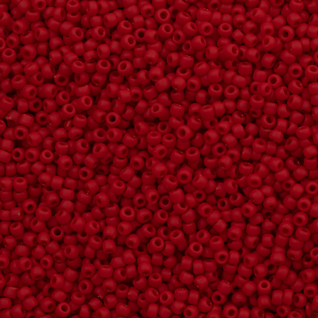 Toho Round Seed Bead 11/0 Opaque Matte Red (45F)