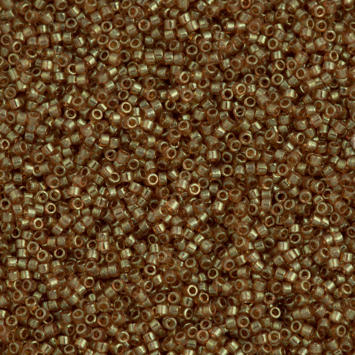 25g Miyuki Delica Seed Bead 11/0 Transparent Gold Luster Light Brown DB102