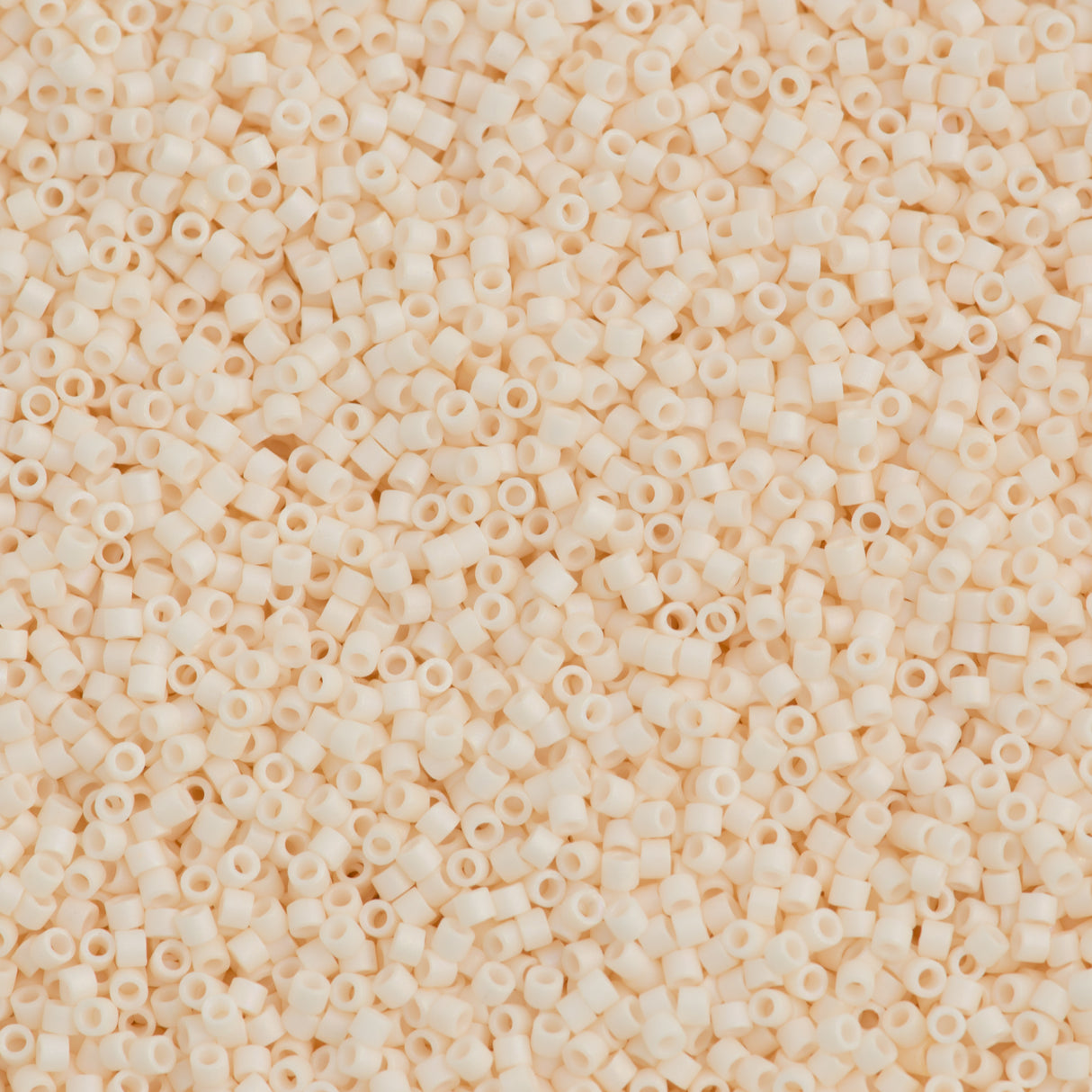 25g Miyuki Delica Seed Bead 11/0 Opaque Matte Blushed White AB DB1520