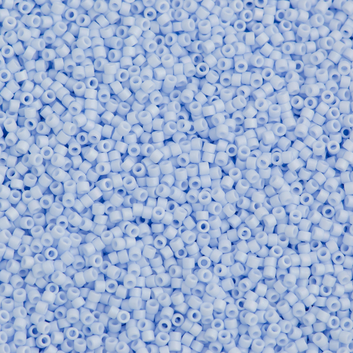 Miyuki Delica Seed Bead 11/0 Opaque Matte Arctic Blue AB 2-inch Tube DB1527