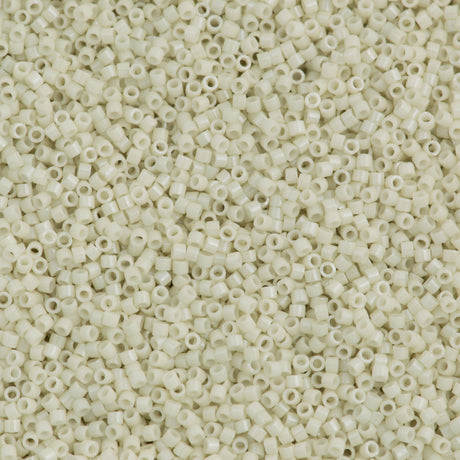 25g Miyuki Delica Seed Bead 11/0 Opaque Alabaster Glazed Luster DB0211