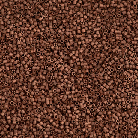 25g Miyuki Delica Seed Bead 11/0 Matte Copper Plated DB340