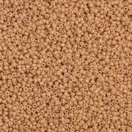 Miyuki Round Seed Bead 15/0 Opaque Tan Luster 2-inch Tube (597)