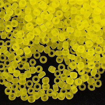 50g Toho Round Seed Bead 11/0 Transparent Matte Lemon (12F)