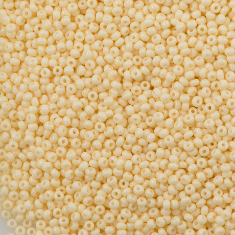 50g Czech Seed Bead 10/0 Solgel Eggshell (06013)