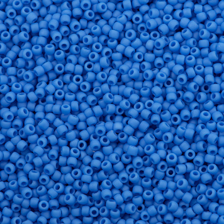 50g Toho Round Seed Bead 11/0 Opaque Matte Cornflower (43DF)