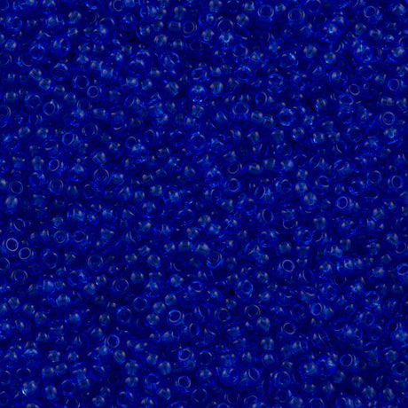 Toho Round Seed Beads 6/0 Transparent Sapphire 2.5-inch tube (942)